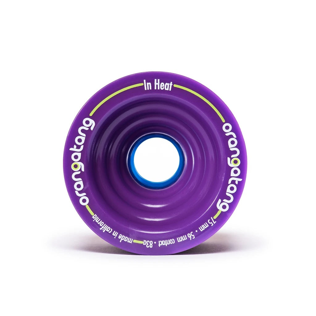 Orangatang, Orangatang In Heat 75mm 83a Purple Longboard Wheels (Set of 4)