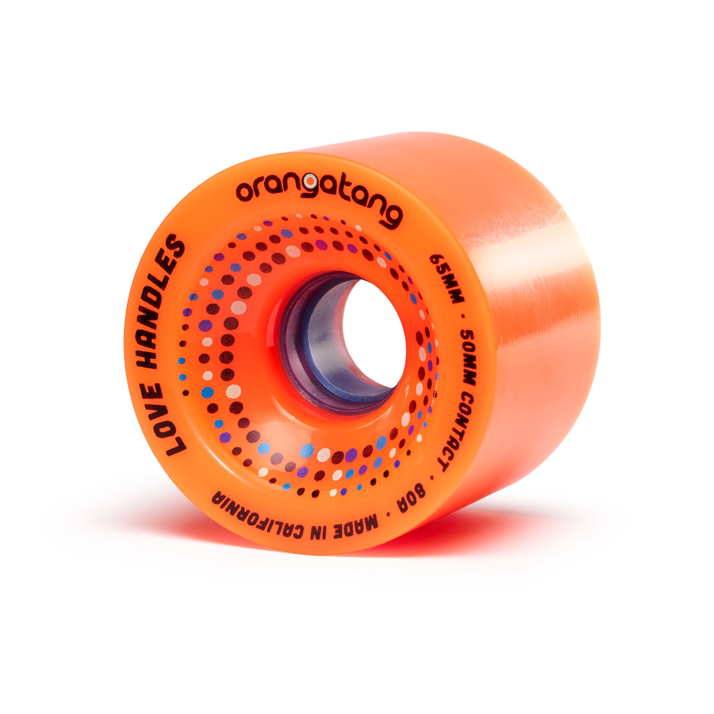 Orangatang, Orangatang Love Handles 65mm 80a Longboard Wheels - Orange (Set of 4)