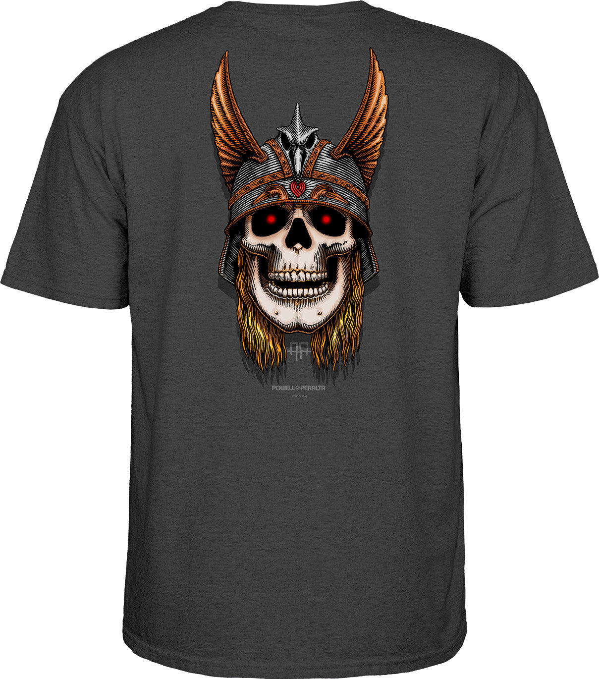 Powell Peralta, Powell Peralta Andy Anderson Skull T-shirt - Charcoal Heather