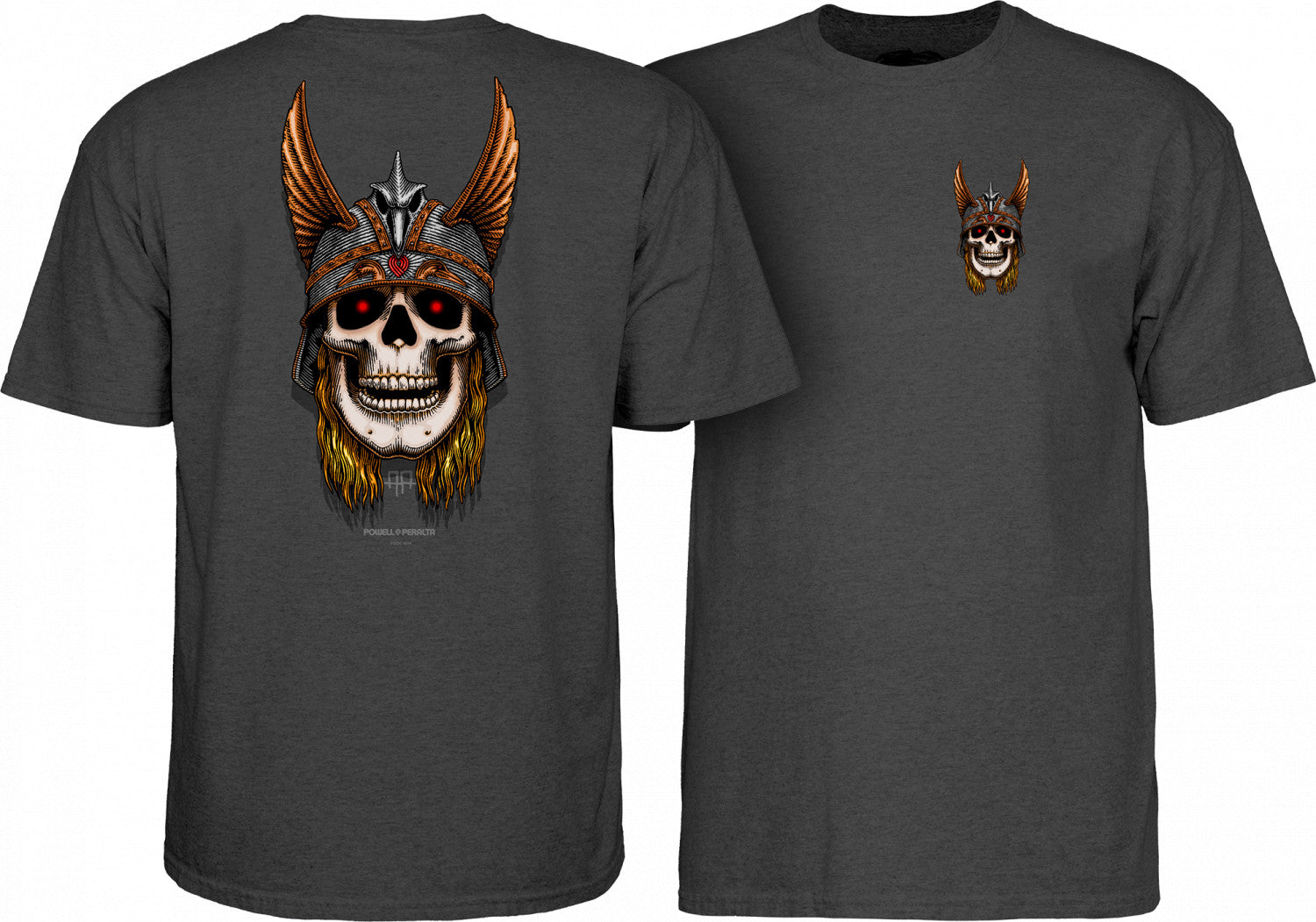 Powell Peralta, Powell Peralta Andy Anderson Skull T-shirt - Charcoal Heather