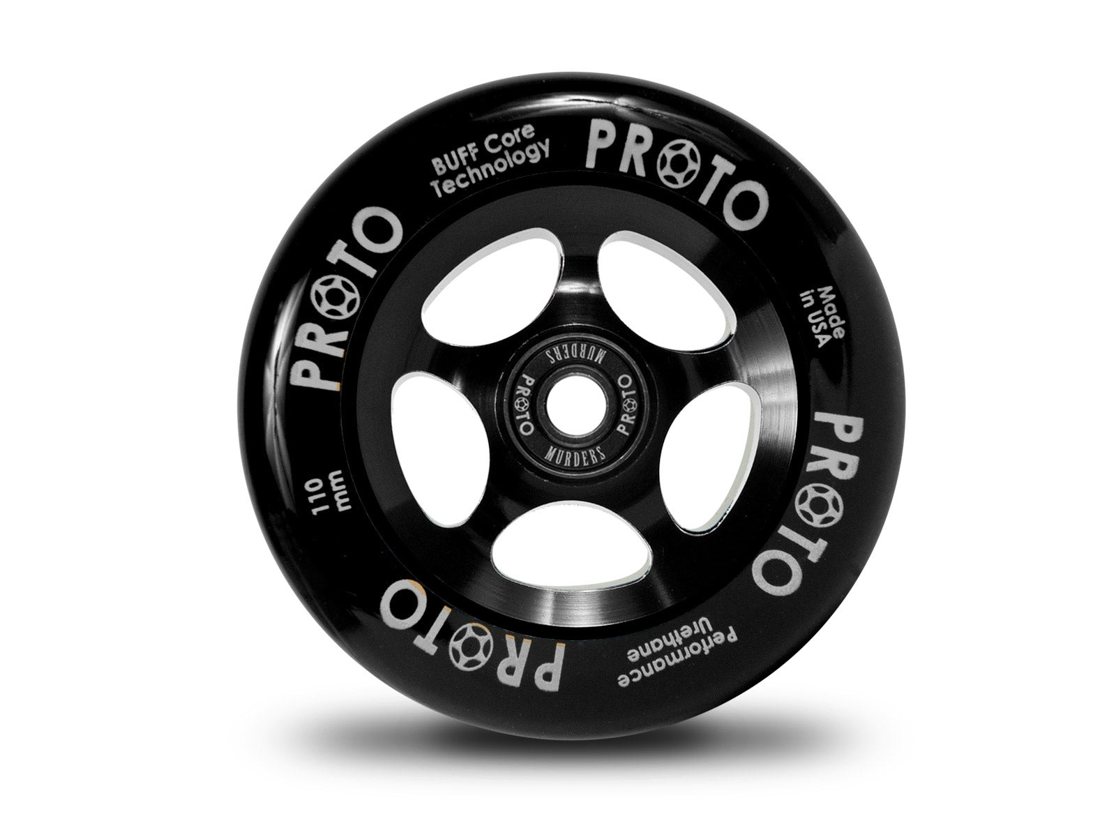 Proto, Proto Classic Sliders Wheels 110mm - Black on Black (Pair)