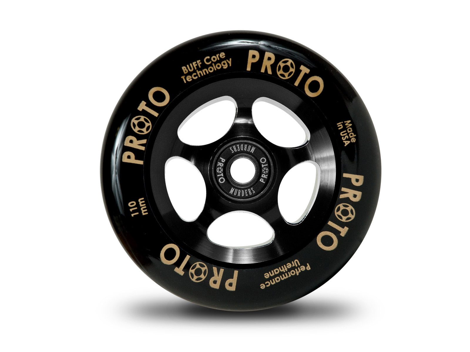 Proto, Proto Grippers Wheels 110mm - Black on Black (Pair)