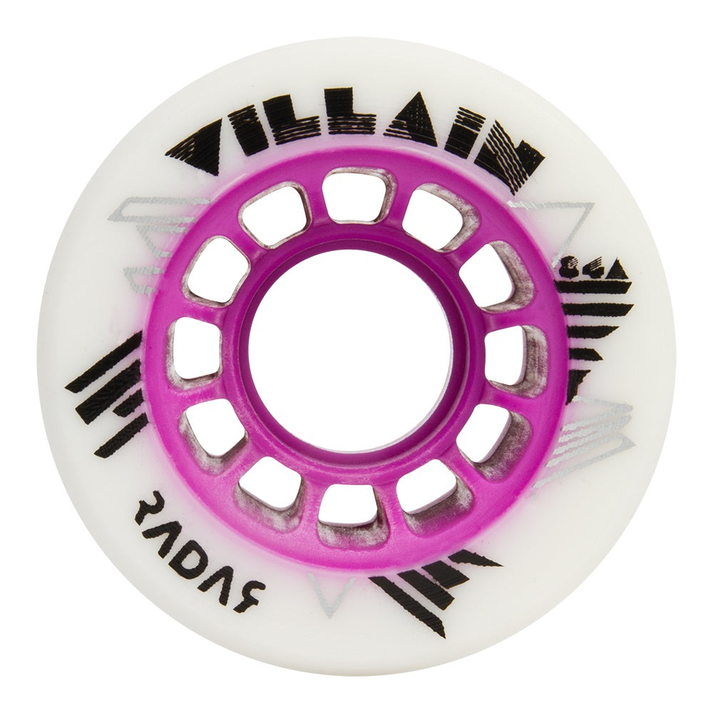 Radar, Radar Villain Roller Skate Wheels 59mm 84a - White (4 Pack)